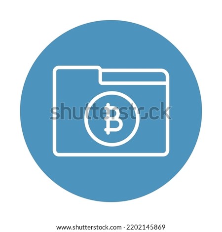 Bitcoin folder  Vector Icon which is suitable for commercial work and easily modify or edit it


