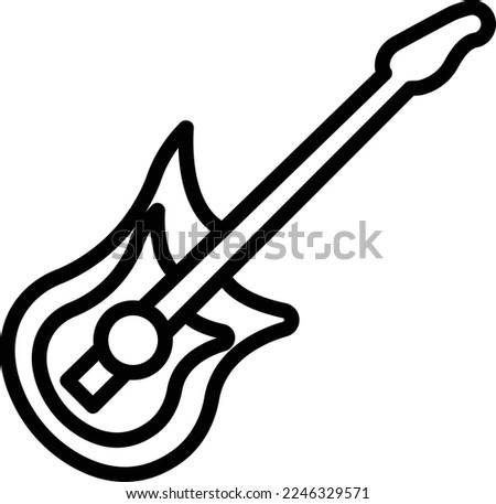 Singing guitar Vector Icon which is suitable for commercial work and easily modify or edit it
