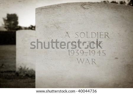 A grave of second world war soldier.