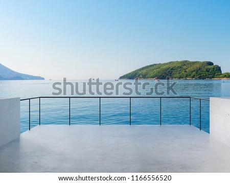 Image, Stock Photo Sea view in haze Ocean