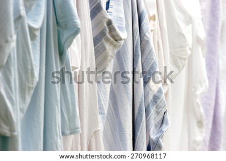 Laundry drying in hospital - shallow depth of field
