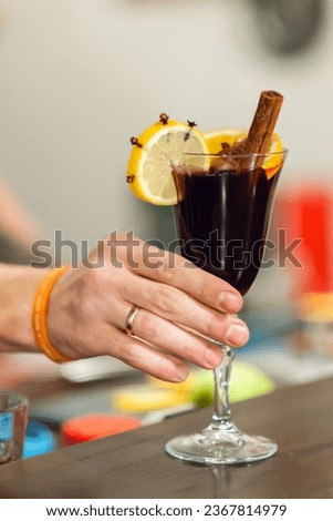 Similar – Image, Stock Photo Hand holding an autumn leaf