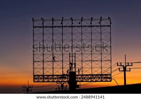 Similar – Image, Stock Photo scaffolding Scaffold Metal