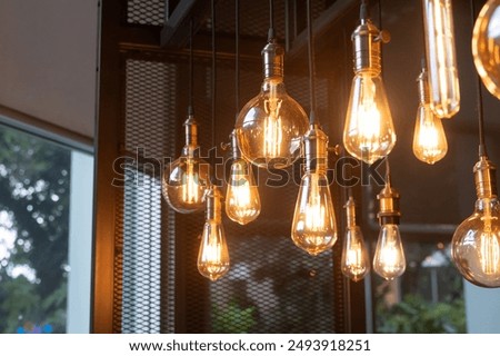 Image, Stock Photo Modern and decorative Filament ligth bulb