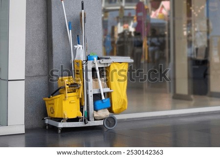 Similar – Foto Bild Industriehalle mit geparktem Anhänger