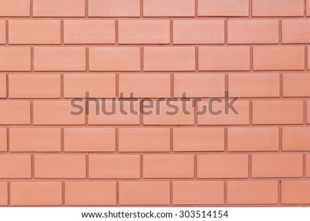 new orange colour brick wall