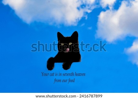 Similar – Image, Stock Photo black cat licks his paw