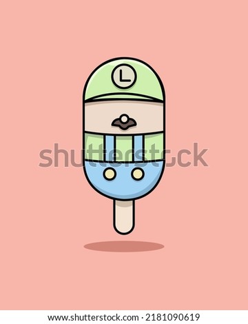 Illustration vector graphic of Luigi Ice Cream