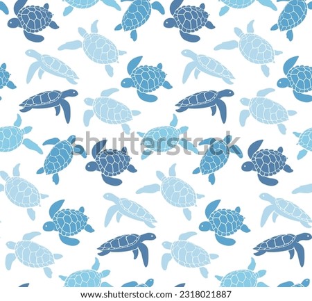 cute turtle pattern, blue turtle pattern
