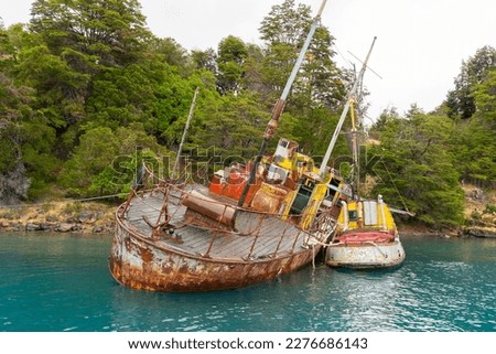 Similar – Image, Stock Photo Landscape Near General Carrera Lake, Chile