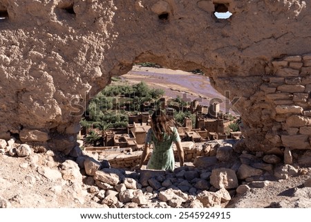Similar – Image, Stock Photo Small village located in mountainous terrain