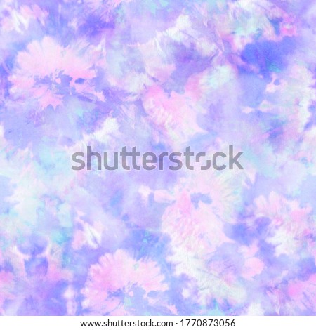 Abstract Floral Pastel Tie Dye Print 