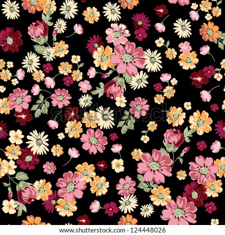 Classical Ditsy Floral Seamless Background Stock Vector Illustration ...