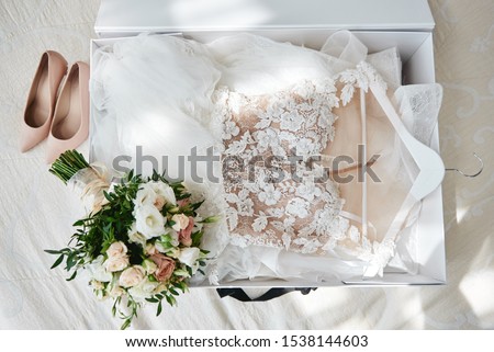 Similar – Image, Stock Photo wedding shoes and clothing, bride and groom