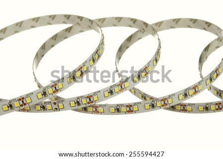 Led stripe is isolated on the white background