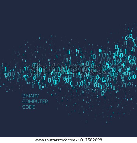 Abstract background with binary code. Analysis and data transfer. Vector illustration