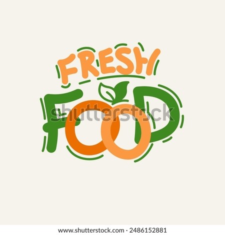 Modern minimalistic vector illustration for food. Vector illustration.