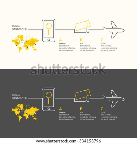 Travel infographics. Buy air tickets. 