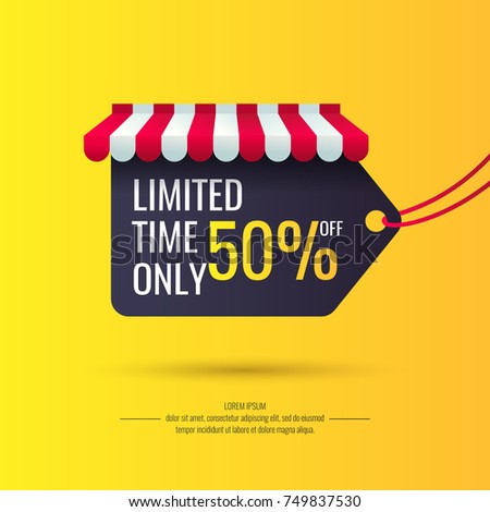 Original sale poster for discount. Vector illustration