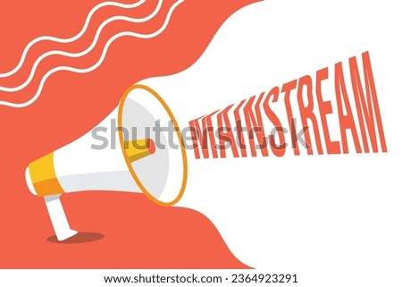 Mainstream word Announce Advertisement Poster Background
