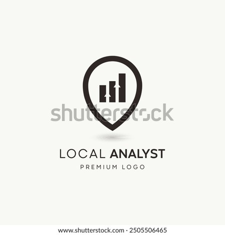 Finance pin logo. Data analyst pin logo