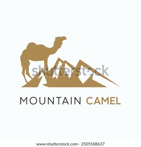 Camel mountain. Camel logo. Camel flat icon vector