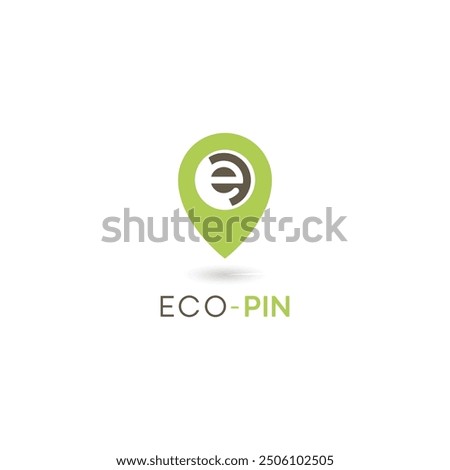 
Letter E location combination icon vector template 