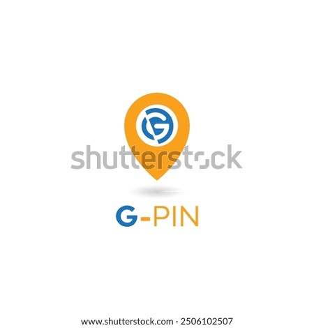 
Letter G location combination icon vector template 