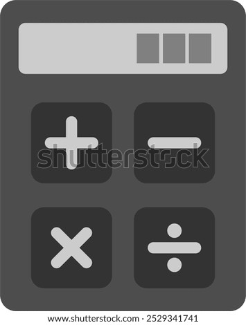 Calculator icon. Calculator with math sign buttons.