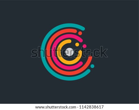 spinning circles vector logo design