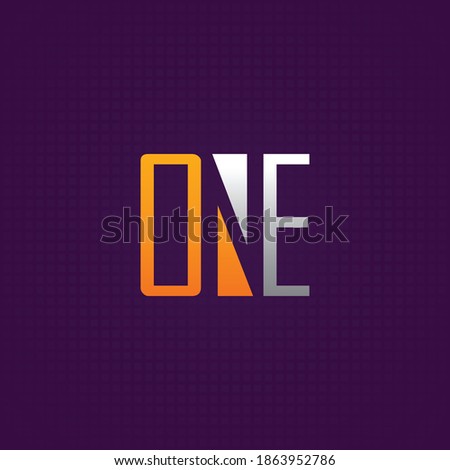 Creative and original one text logo. Vector