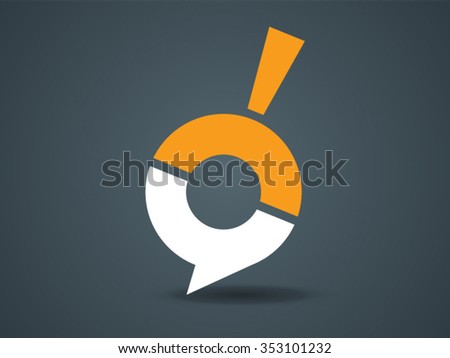 Magnifier, Speech balloons, Logo