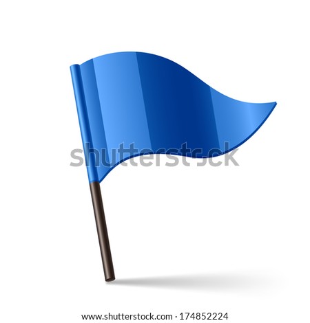 Blue flag Free Vector / 4Vector