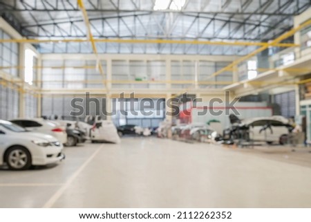 car service centre auto repair body paint workshop blurred background Foto stock © 