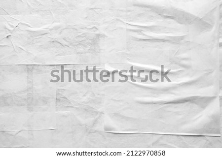 Blank white crumpled and creased paper poster texture Foto d'archivio © 