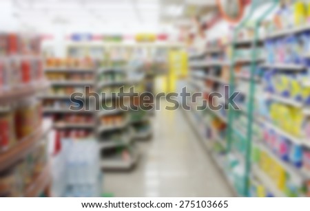 convenience store in blurry for background