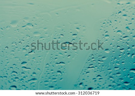 abstract natural rain water drops on glass