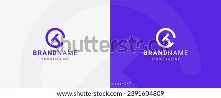 CT, T, C abstract letters monogram Logo Design Vector Template