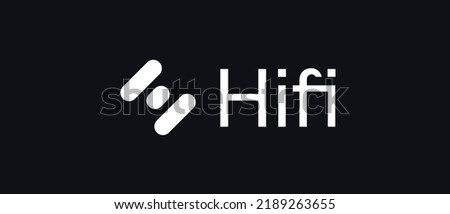 Vector illustration of Hifi Finance MFT logo and Brand name text on isolated background.