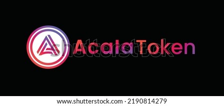 Acala Token banner. ACA coin cryptocurrency background concept. Imagine de stoc © 