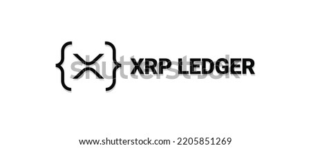 XRP Ledger, XRP coin cryptocurrency logo on isolated background with copy space. vector illustration of XRP coin banner design concept. XRP is the cryptocurrency used by the Ripple payment network.