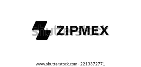 Zipmex Cryptocurrency ZMT token, Cryptocurrency logo banner on isolated background with text.