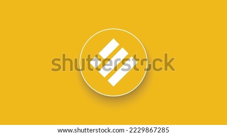 Binance USD, BUSD Token cryptocurrency logo on isolated background with copy space. 3d vector illustration of Binance USD, BUSD token icon.