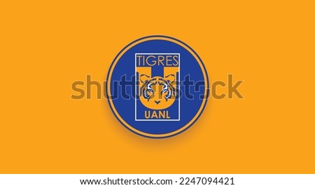 Tigres Fan Token cryptocurrency logo on isolated background with copy space. 3d vector illustration of Tigres Fan Token, TIGRES token icon banner design concept.