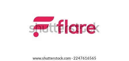 Flare cryptocurrency FLR Token, Cryptocurrency logo on isolated background with text.