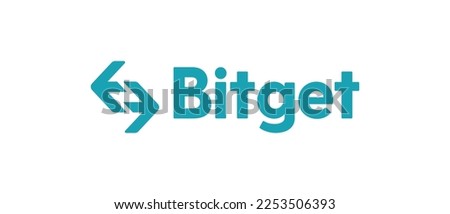 Bitget Token cryptocurrency BGB Token, Crypto currency logo on isolated background with text.