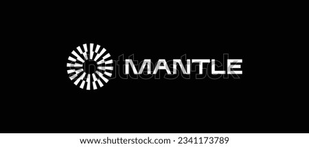 Mantle Cryptocurrency MNT Token, Cryptocurrency logo on isolated background with text.