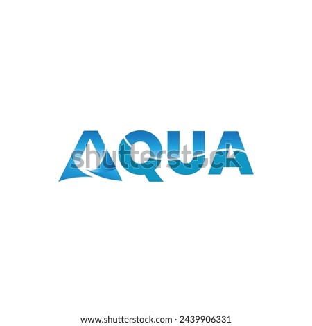 aqua water logo design vector 