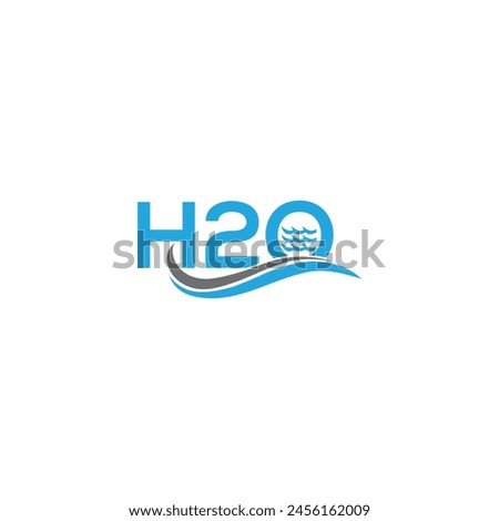 h2o logo design, H2O logo, H20 Letter Water Drop Logo Design With Water Wave Symbol Vector Illustration.
