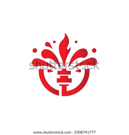 water sprinkler logo design, fire sprinkler logo design fire extinguisher, fire protection logo vector